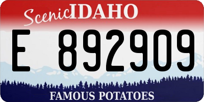 ID license plate E892909