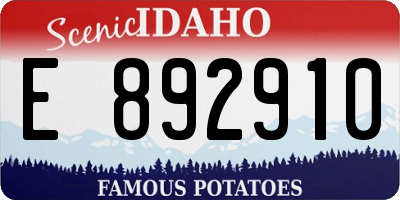 ID license plate E892910