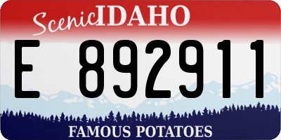 ID license plate E892911