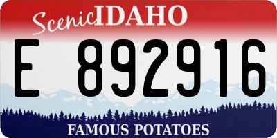 ID license plate E892916