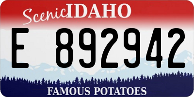 ID license plate E892942