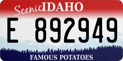 ID license plate E892949