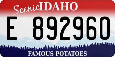 ID license plate E892960