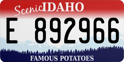 ID license plate E892966