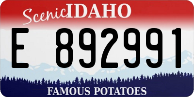 ID license plate E892991