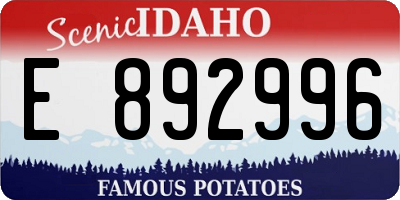 ID license plate E892996