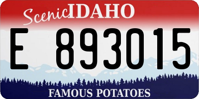 ID license plate E893015