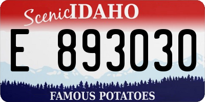 ID license plate E893030
