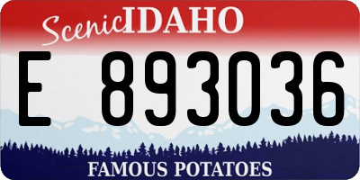 ID license plate E893036