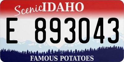 ID license plate E893043