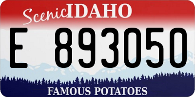 ID license plate E893050