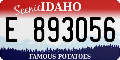 ID license plate E893056