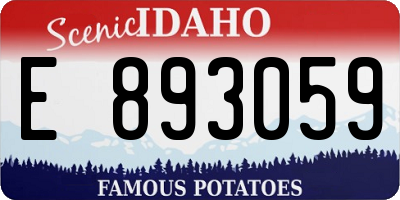 ID license plate E893059