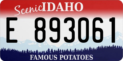 ID license plate E893061