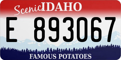 ID license plate E893067