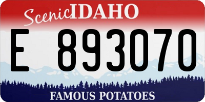 ID license plate E893070