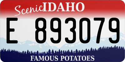 ID license plate E893079