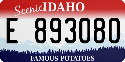 ID license plate E893080