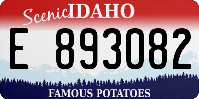 ID license plate E893082