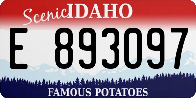ID license plate E893097