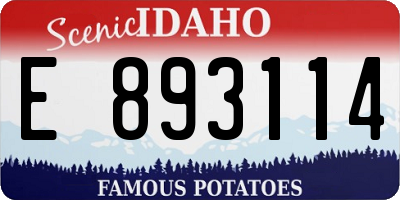 ID license plate E893114