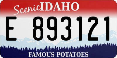 ID license plate E893121