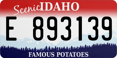 ID license plate E893139