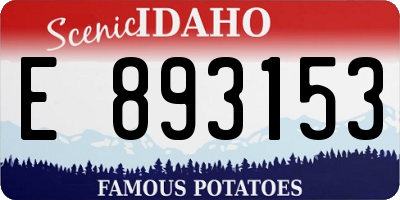 ID license plate E893153