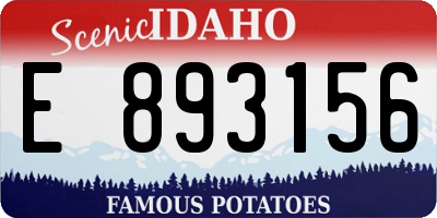 ID license plate E893156