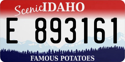 ID license plate E893161