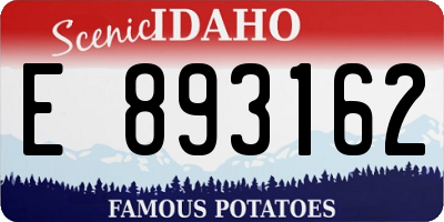 ID license plate E893162