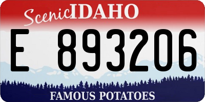 ID license plate E893206