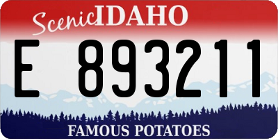 ID license plate E893211