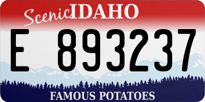 ID license plate E893237