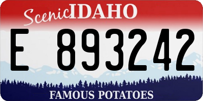 ID license plate E893242