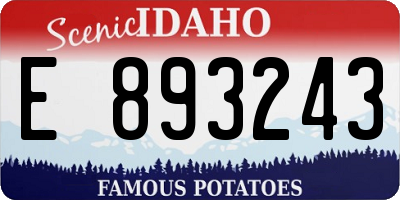 ID license plate E893243