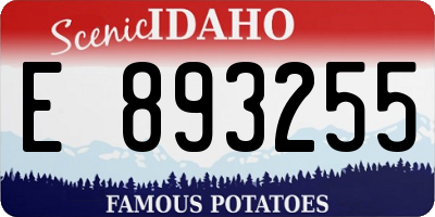 ID license plate E893255