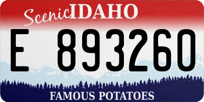 ID license plate E893260