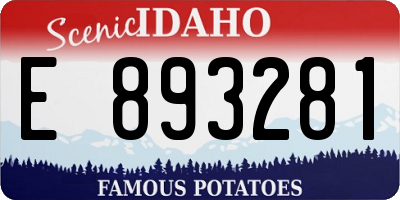 ID license plate E893281