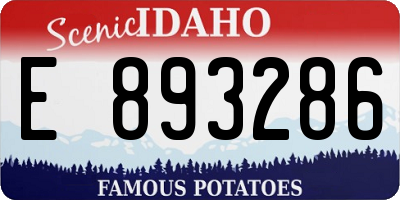 ID license plate E893286