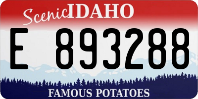 ID license plate E893288
