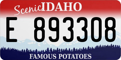 ID license plate E893308