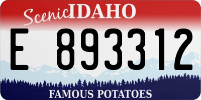 ID license plate E893312