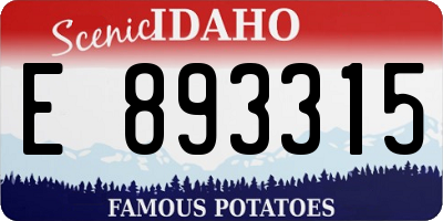 ID license plate E893315