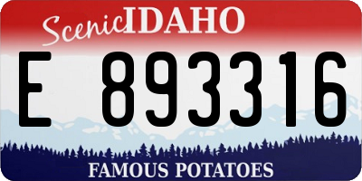 ID license plate E893316