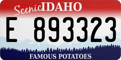 ID license plate E893323