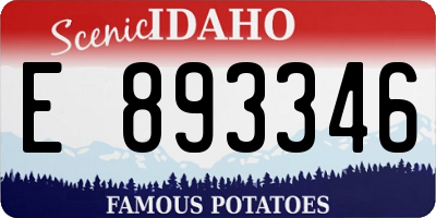 ID license plate E893346