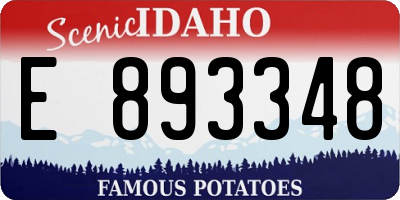 ID license plate E893348