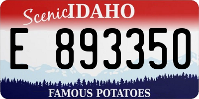 ID license plate E893350