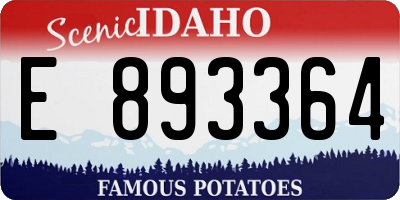 ID license plate E893364